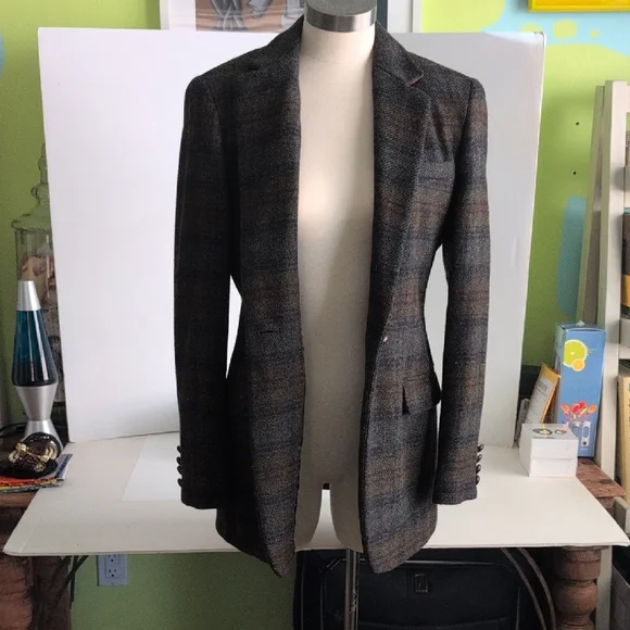 Ralph Lauren Brown Blazer Wool Blend Structured - Picture 7 of 14